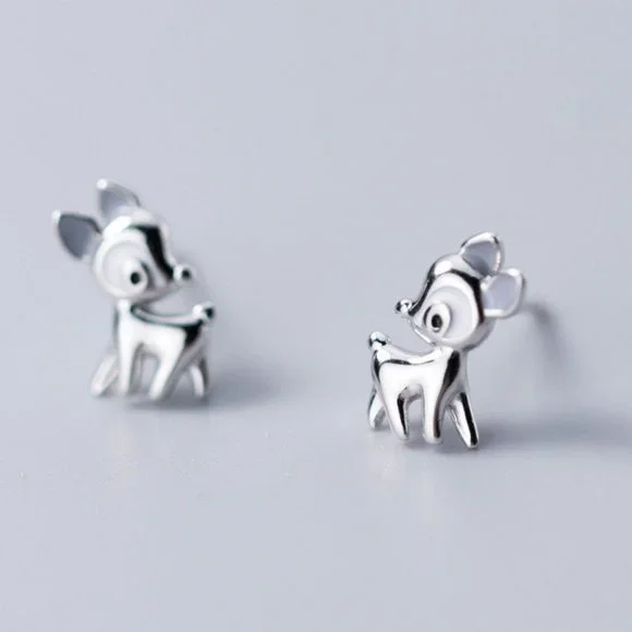 Bambi Deer Stud Earrings - Picture 1 of 5
